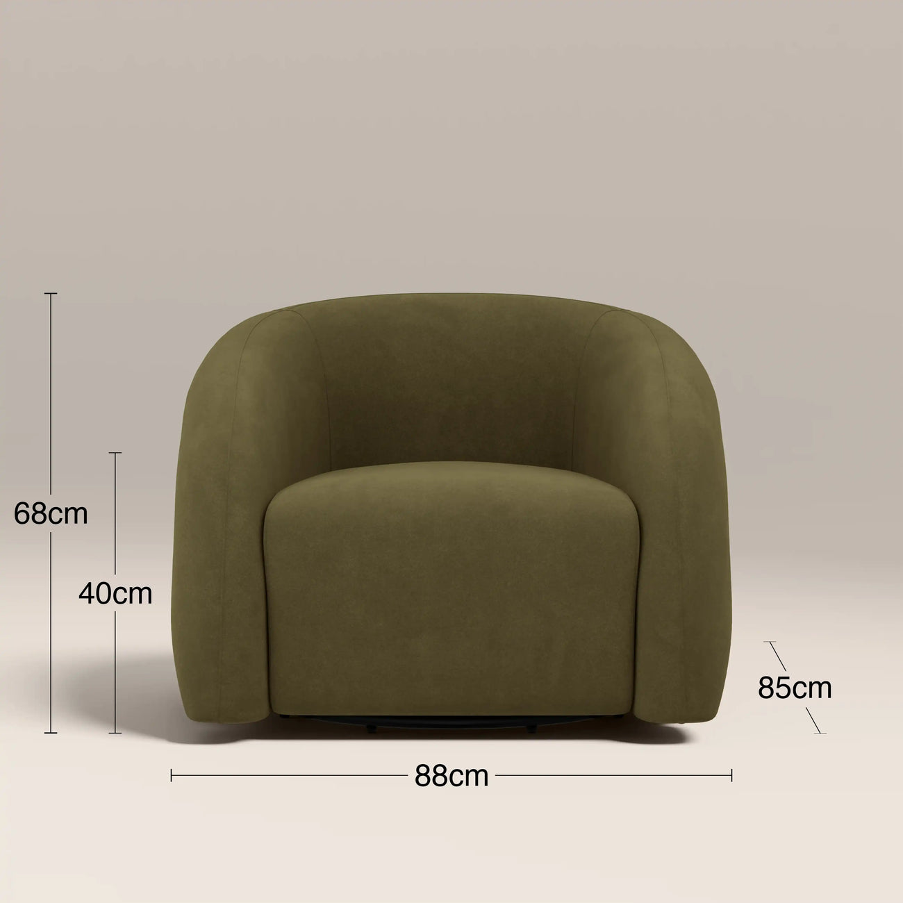 Chaplin Swivel Accent Chair Moss Green