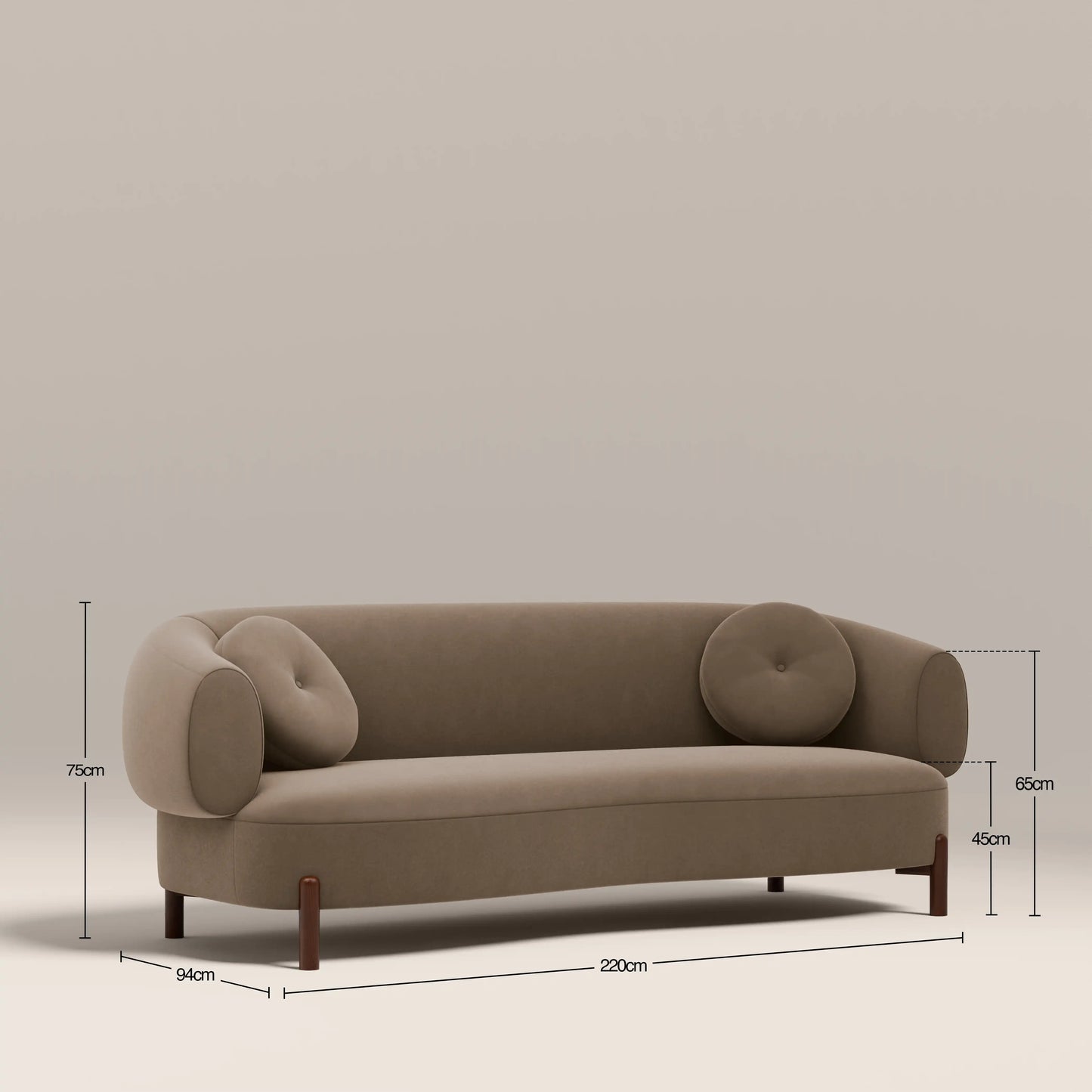 Hallfield 3 Seater Sofa Truffle Brown