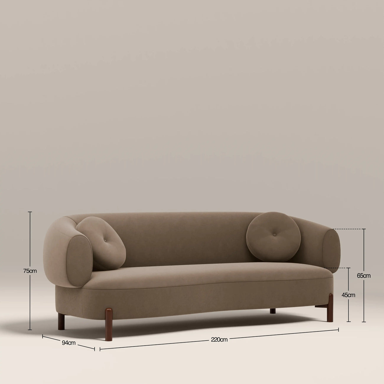 Hallfield 3 Seater Sofa Truffle Brown