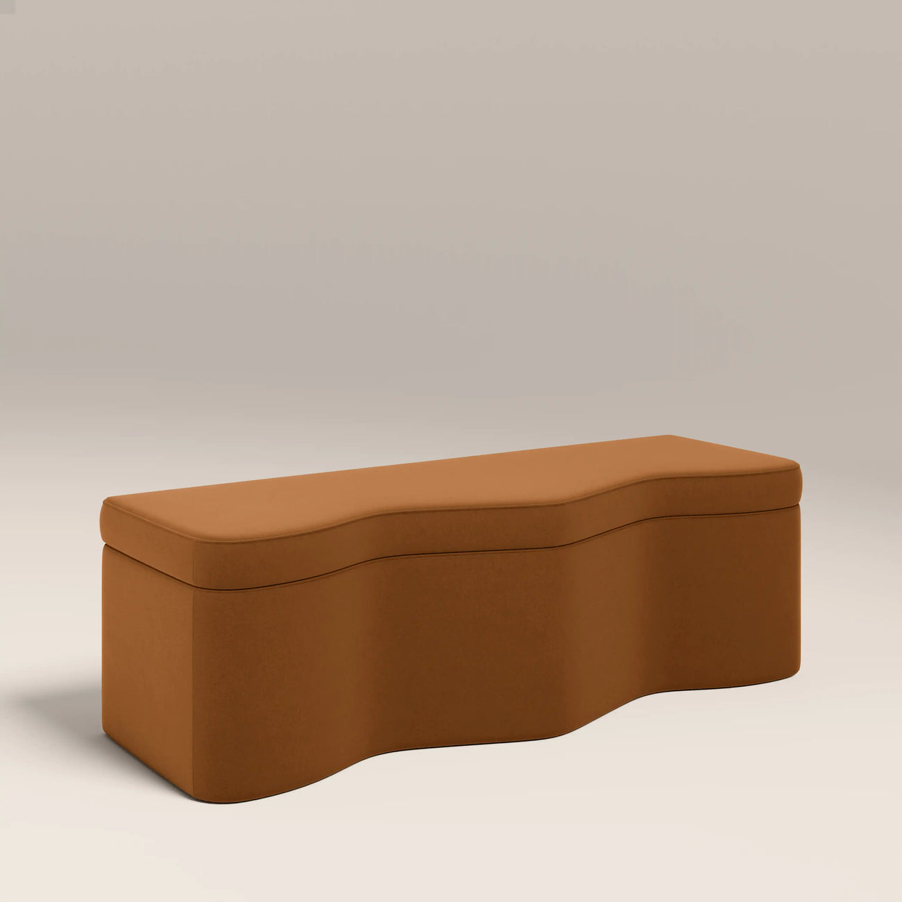 Ivan Storage Ottoman Caramel Brown