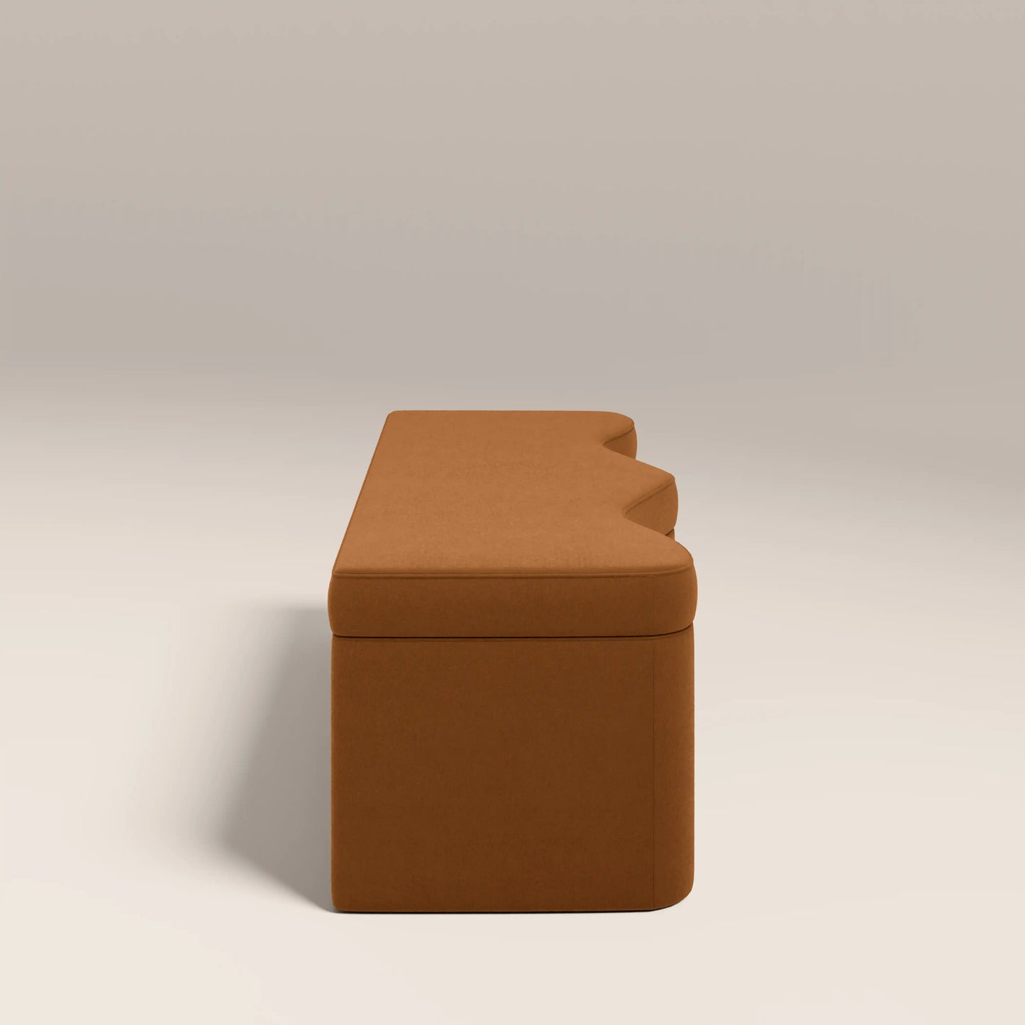 Ivan Storage Ottoman Caramel Brown