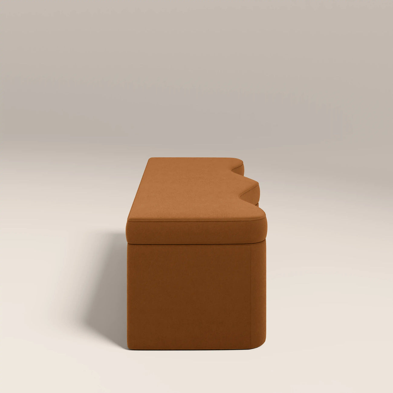 Ivan Storage Ottoman Caramel Brown