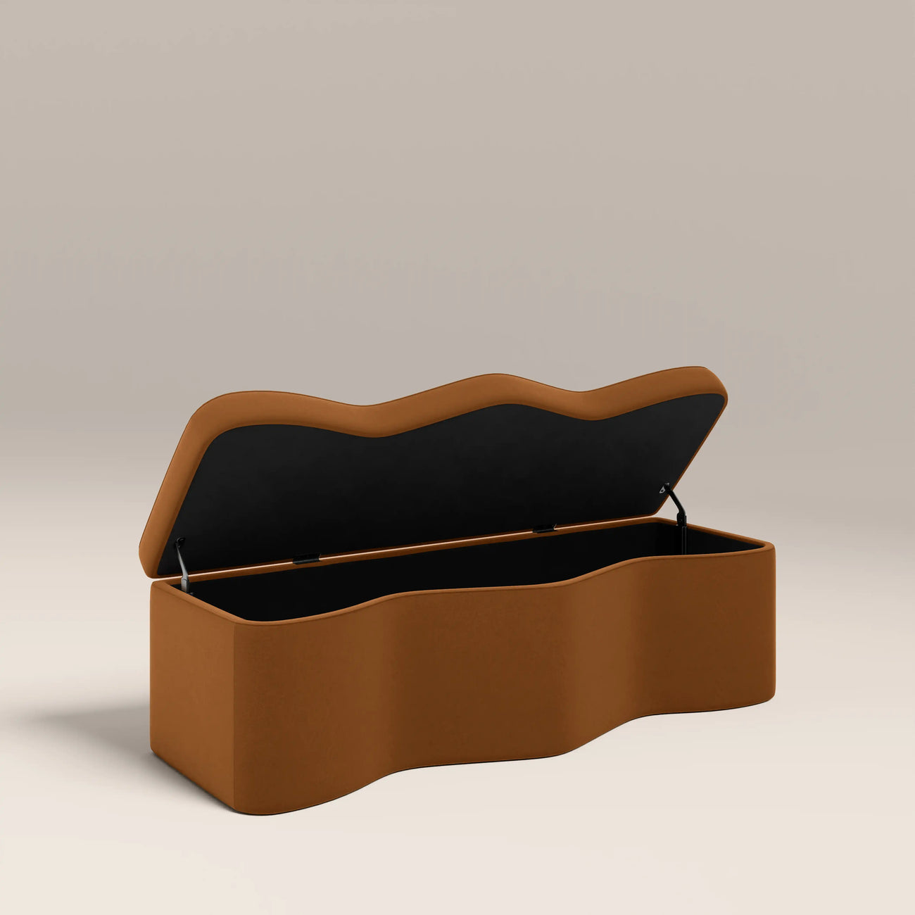 Ivan Storage Ottoman Caramel Brown