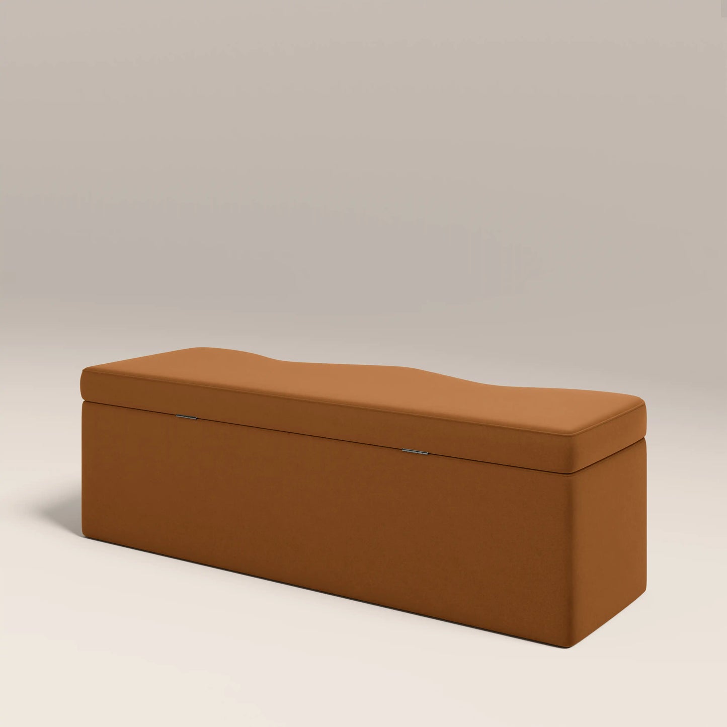 Ivan Storage Ottoman Caramel Brown