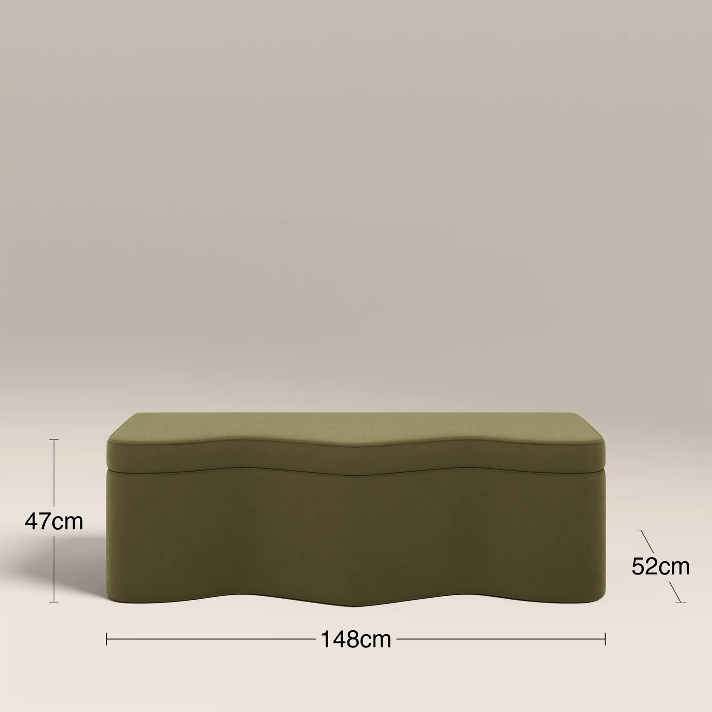 Ivan Storage Ottoman Moss Green