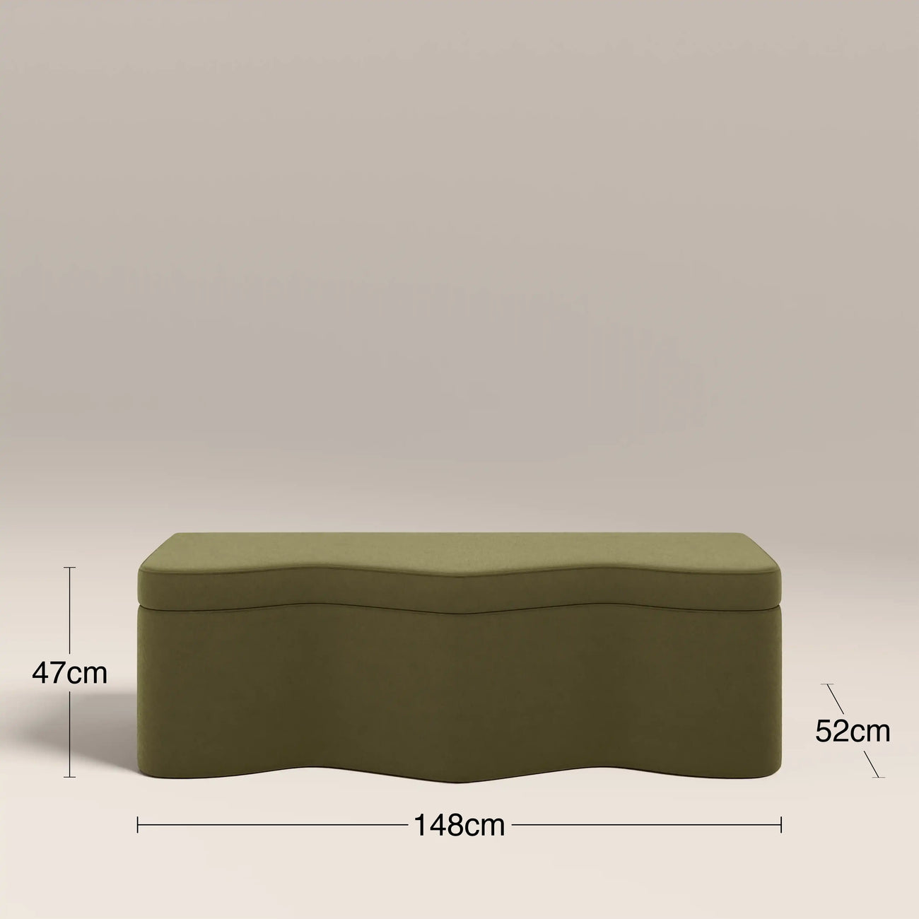 Ivan Storage Ottoman Moss Green