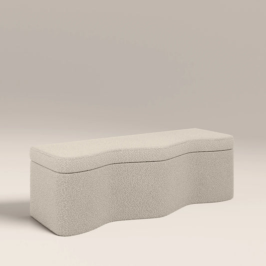 Ivan Storage Ottoman Speckled Stone