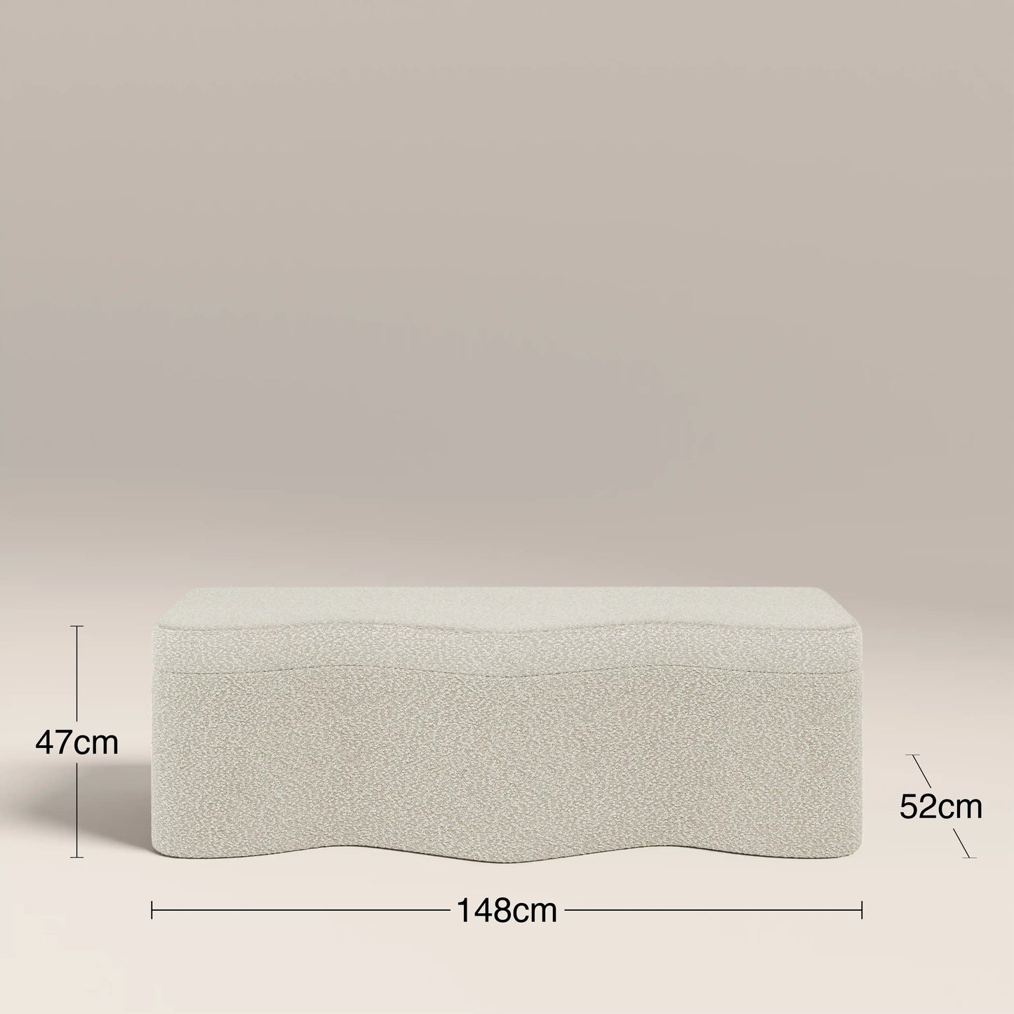 Ivan Storage Ottoman Speckled Stone