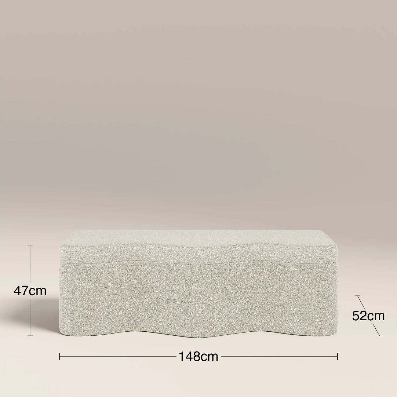 Ivan Storage Ottoman Speckled Stone