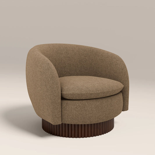 Viva Swivel Armchair Cappuccino Brown