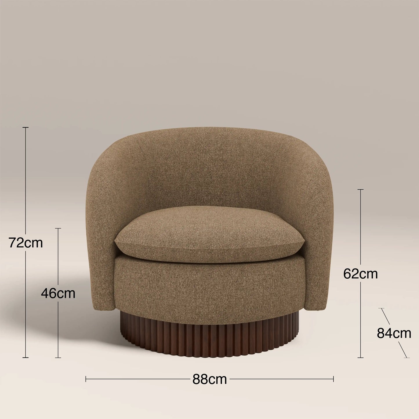 Viva Swivel Armchair Cappuccino Brown