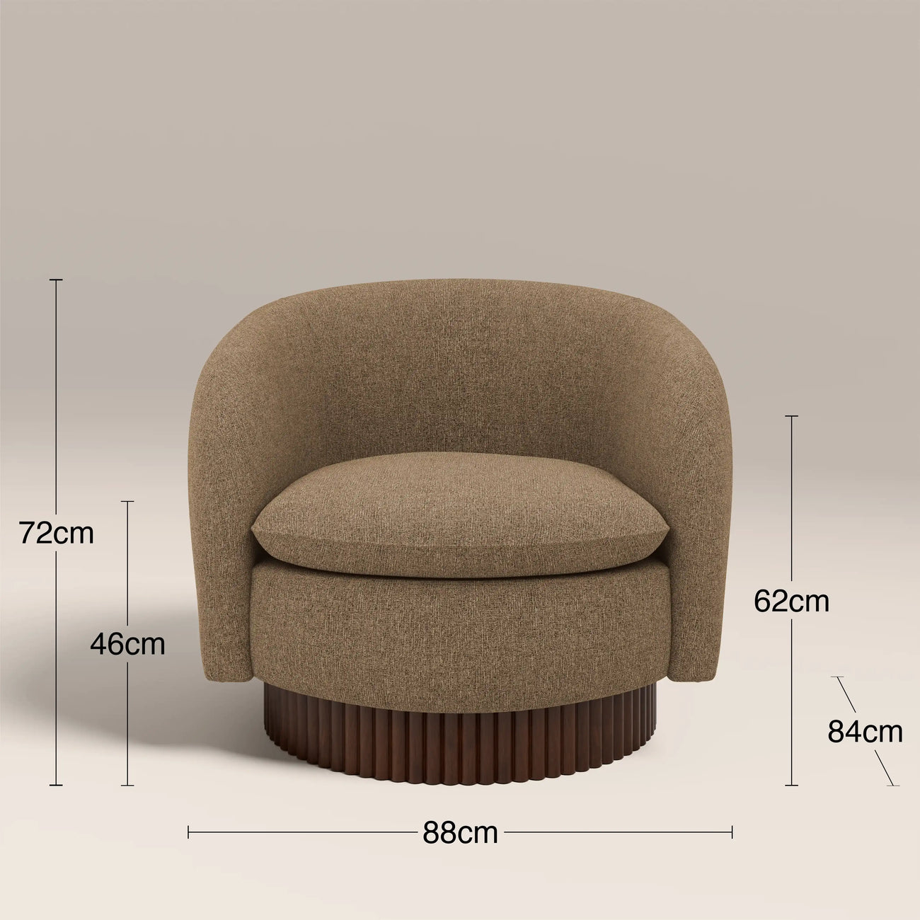 Viva Swivel Armchair Cappuccino Brown