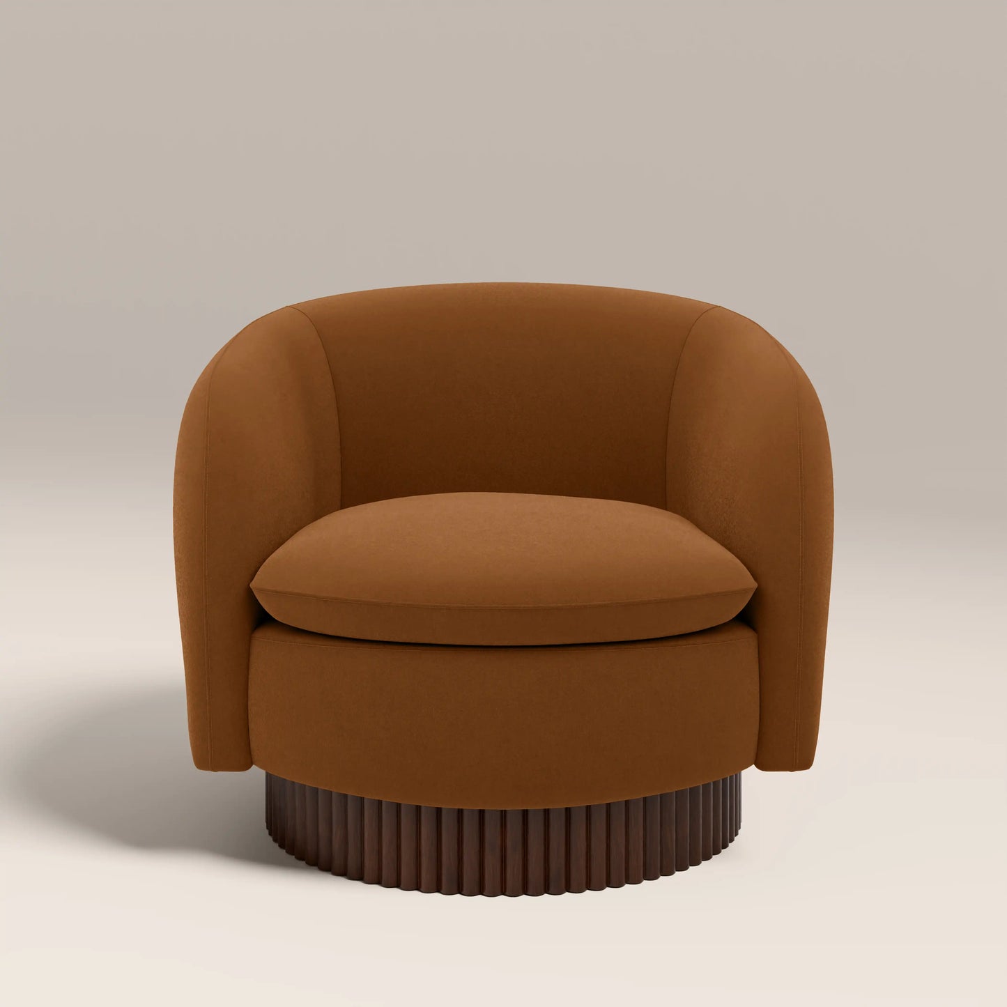 Viva Swivel Armchair Caramel Brown