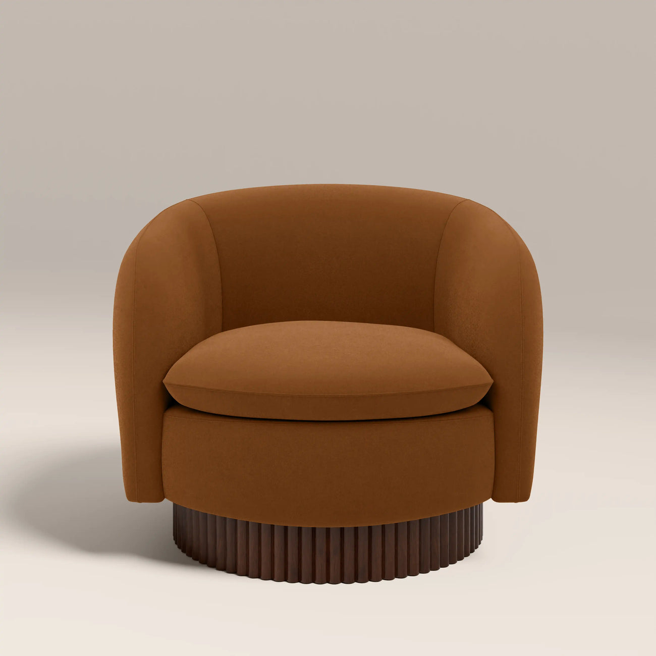 Viva Swivel Armchair Caramel Brown