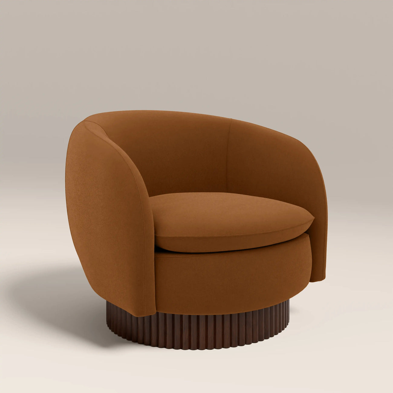 Viva Swivel Armchair Caramel Brown