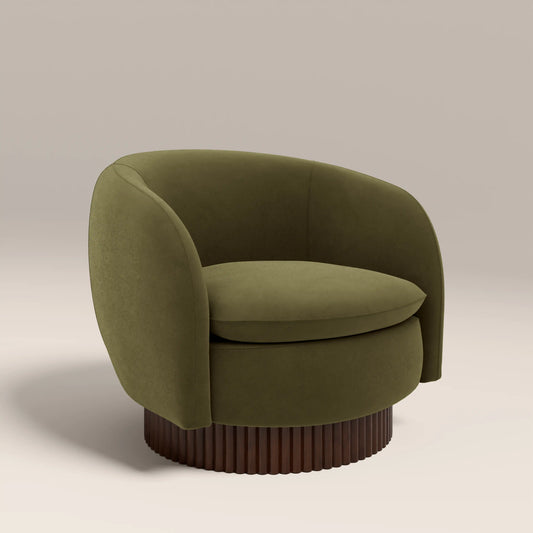 Viva Swivel Armchair Moss Green
