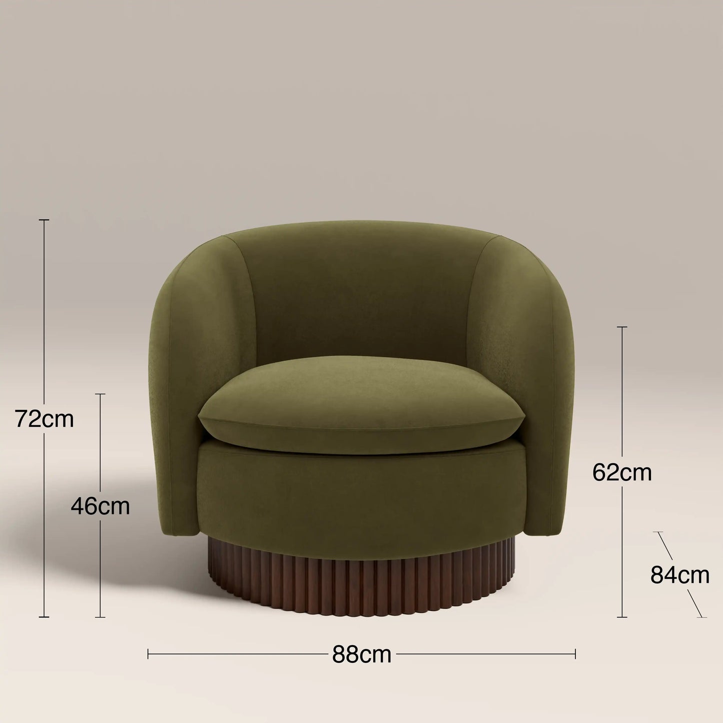 Viva Swivel Armchair Caramel Brown
