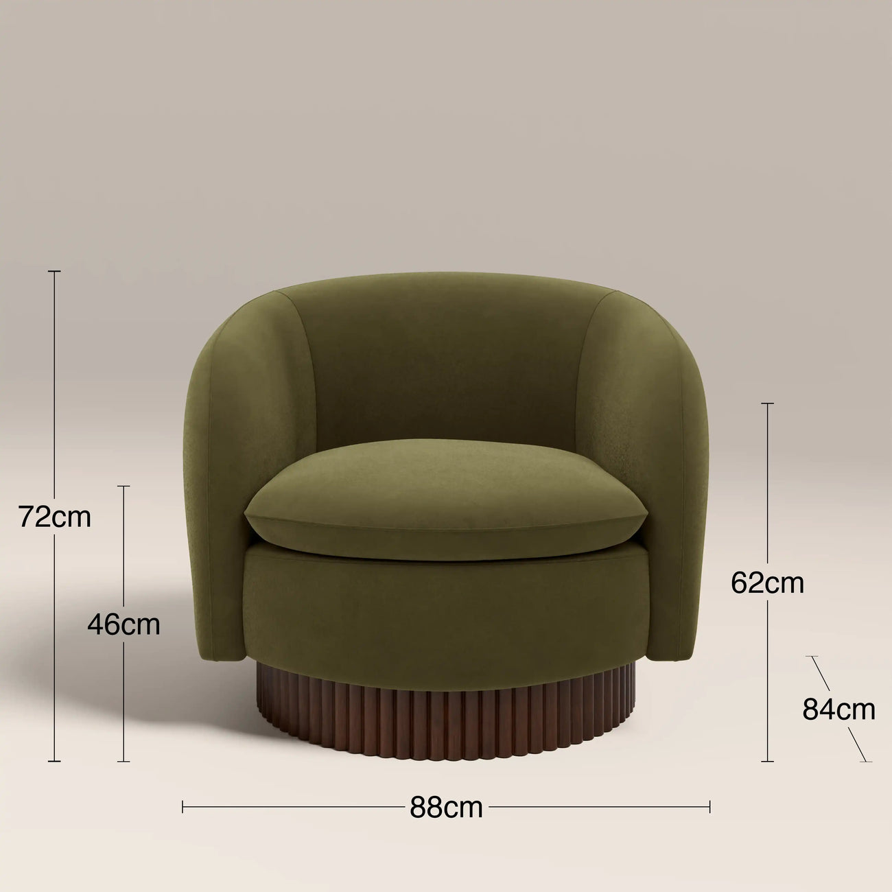 Viva Swivel Armchair Caramel Brown