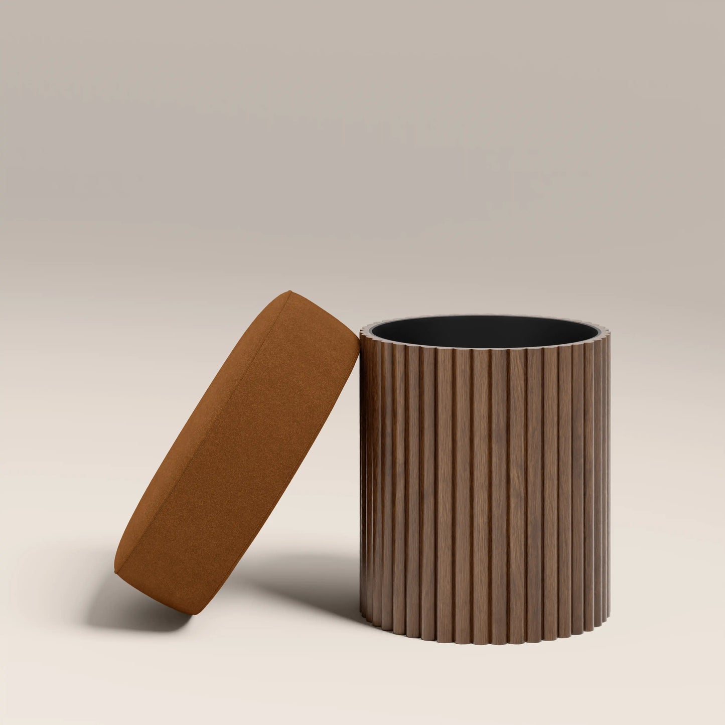 Alexis Storage Pouffe Caramel Brown