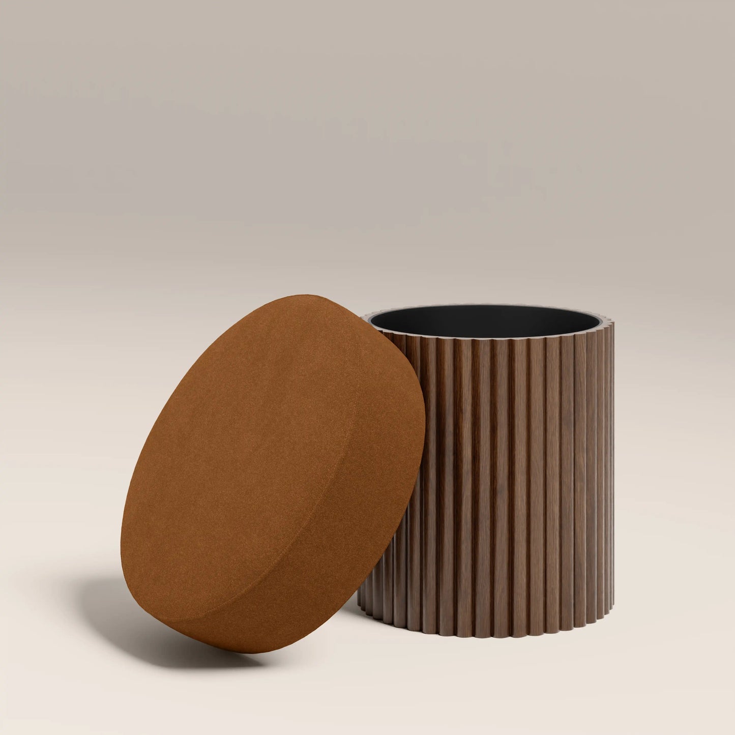 Alexis Storage Pouffe Caramel Brown