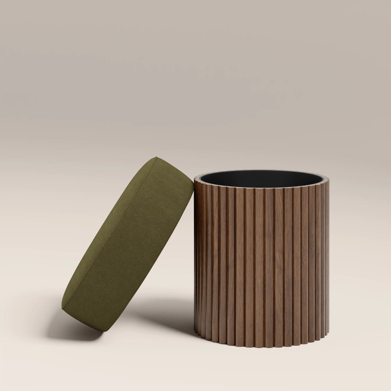 Alexis Storage Pouffe Moss Green