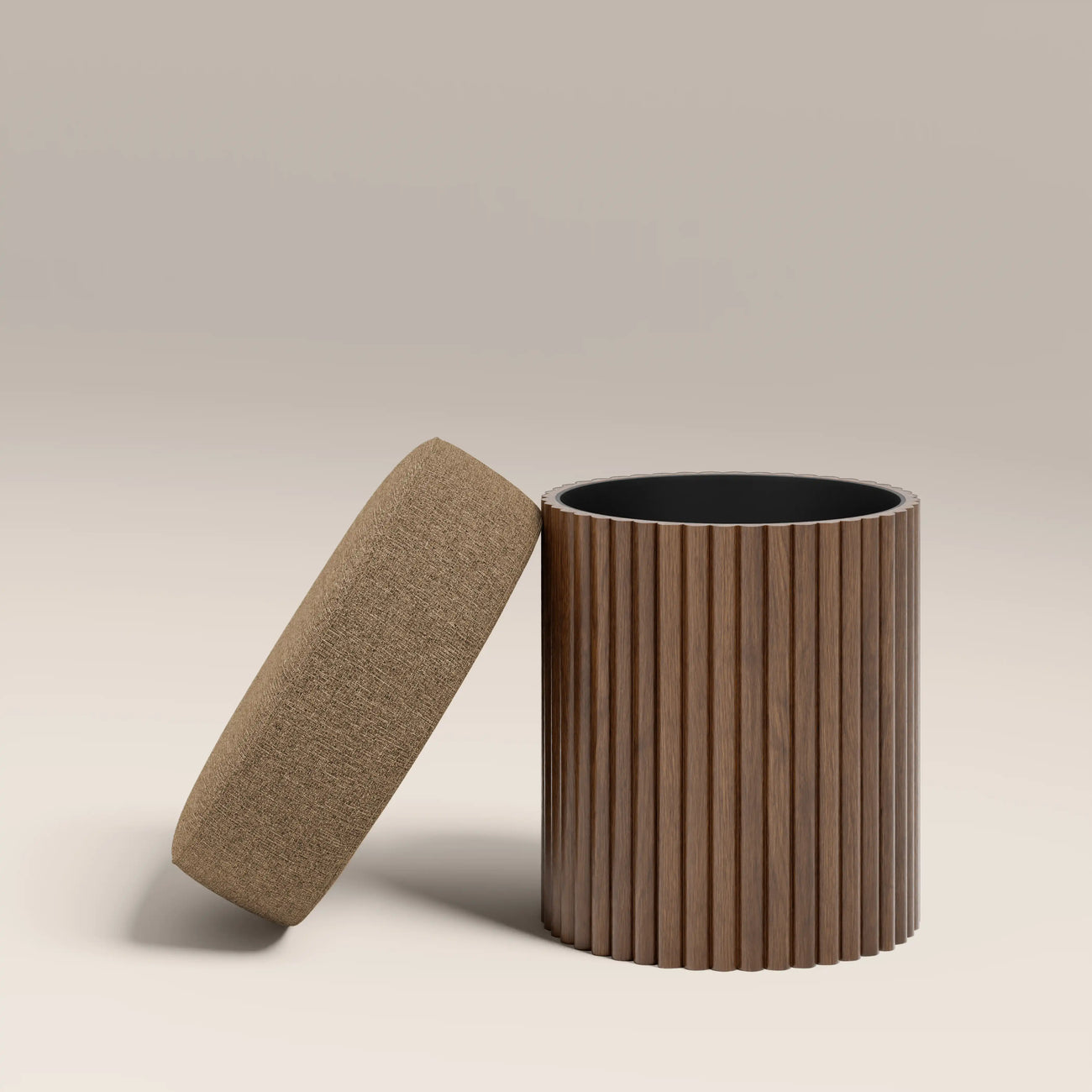 Alexis Storage Pouffe Speckled Cappuccino