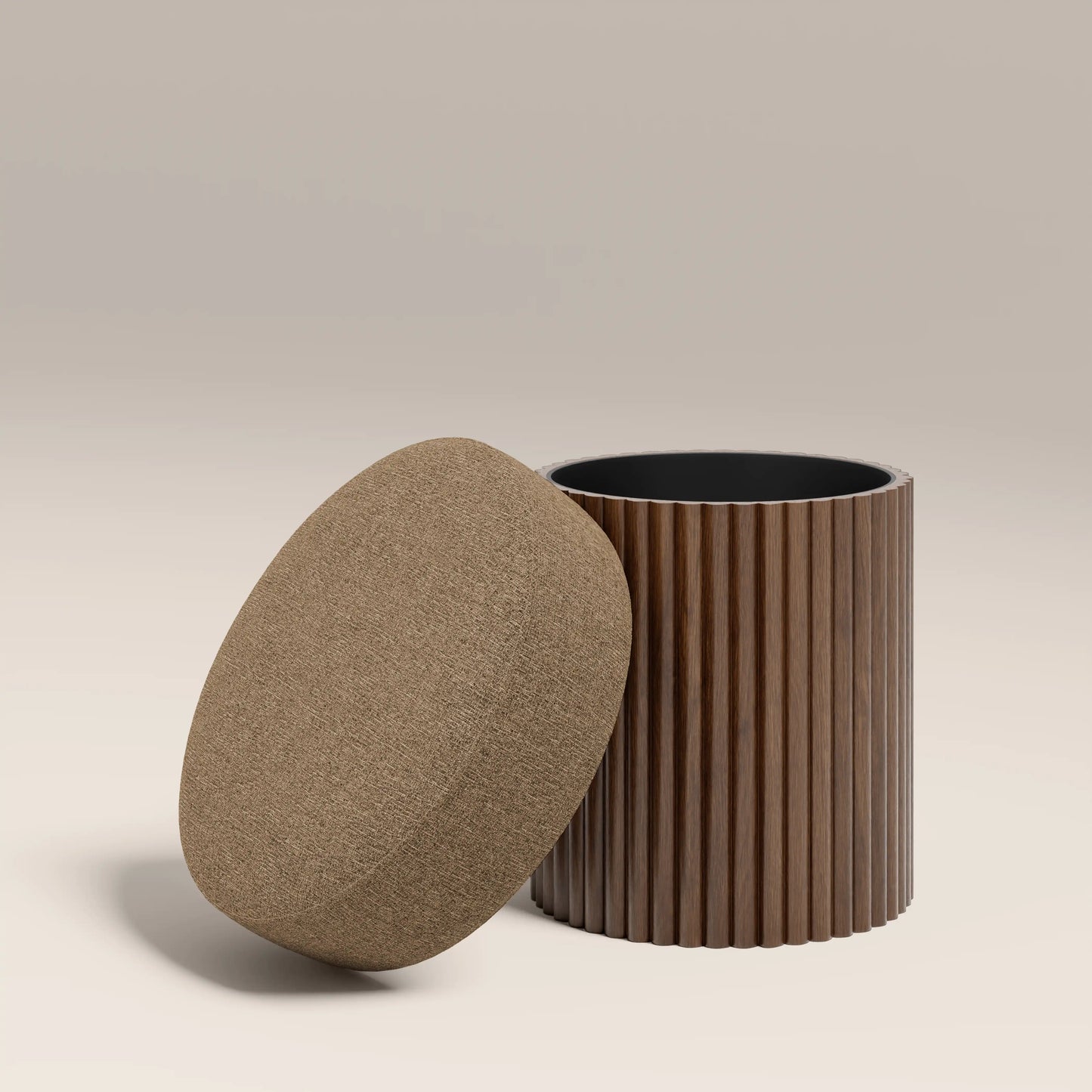 Alexis Storage Pouffe Speckled Cappuccino