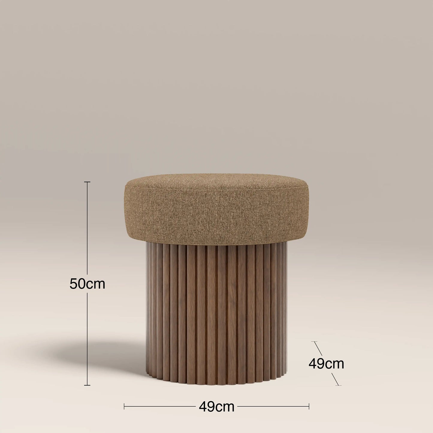 Alexis Storage Pouffe Speckled Cappuccino