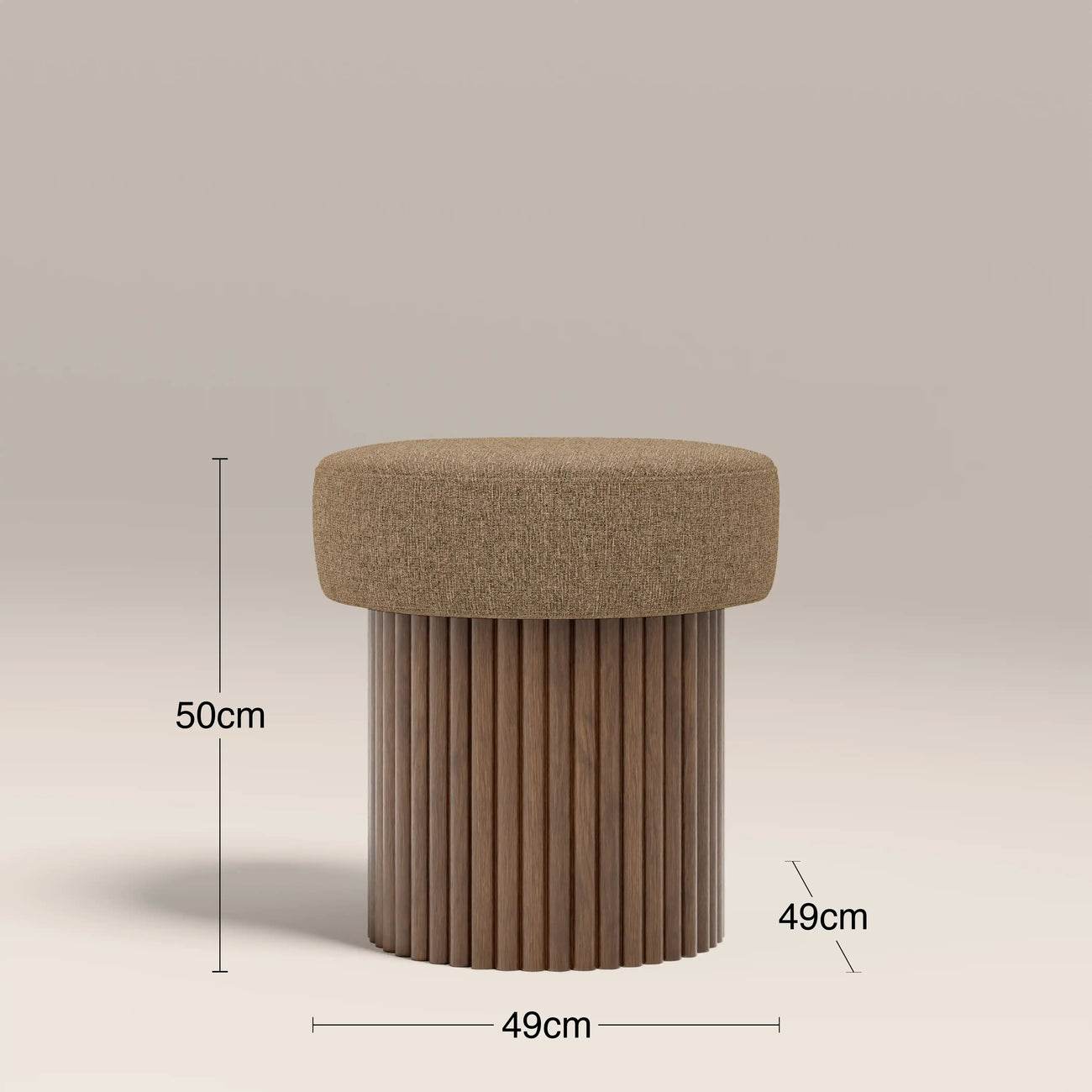 Alexis Storage Pouffe Speckled Cappuccino