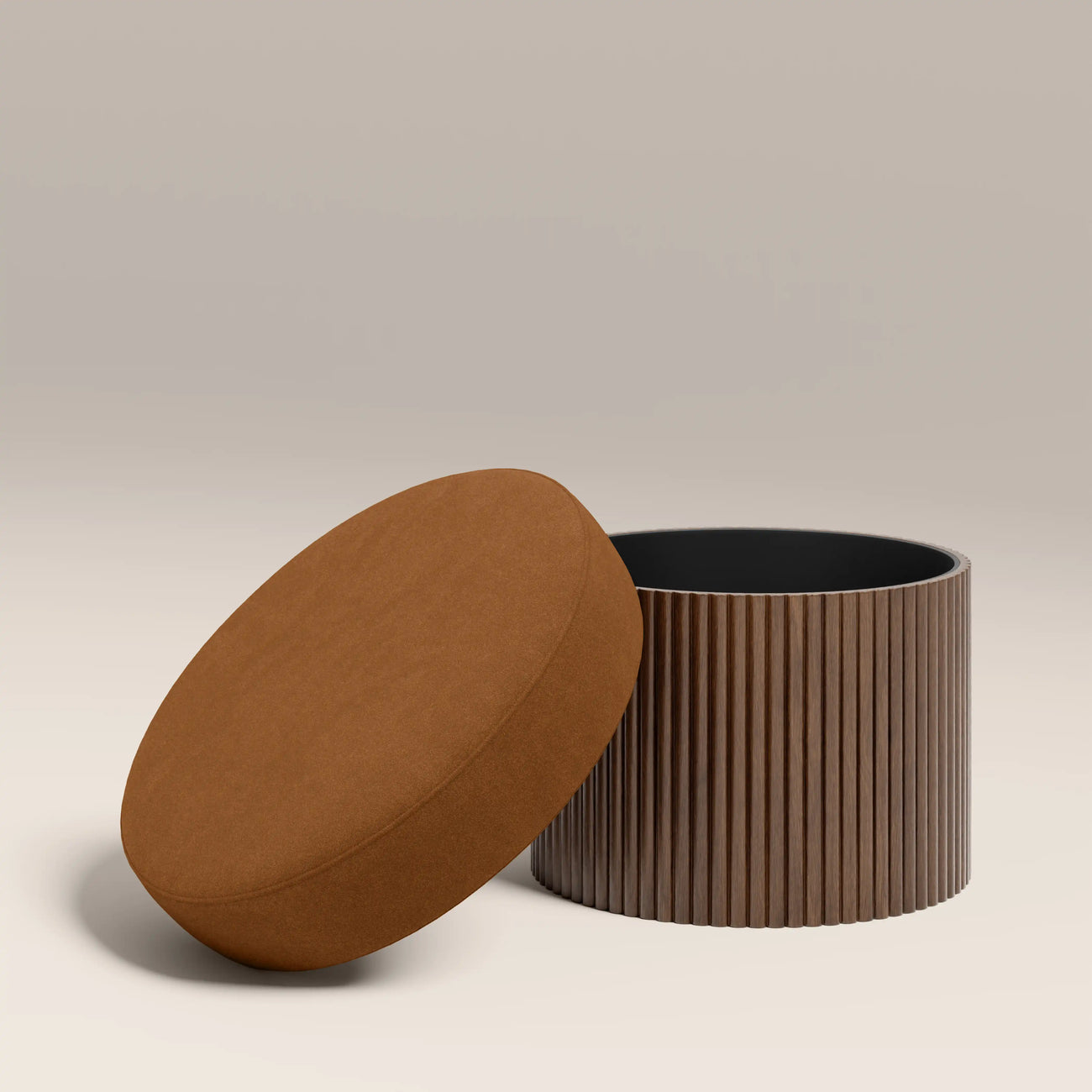 Alexis Storage Footstool Caramel Brown
