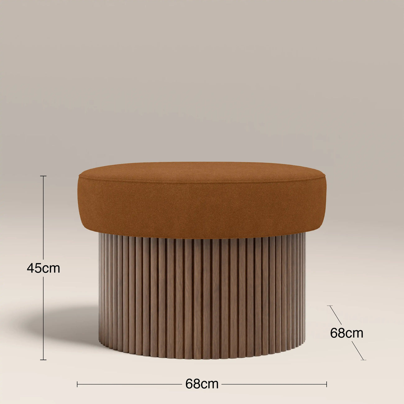 Alexis Storage Footstool Caramel Brown