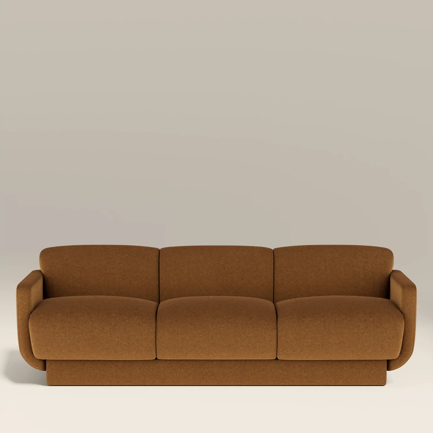Connick 3 Seater Sofa Caramel Brown