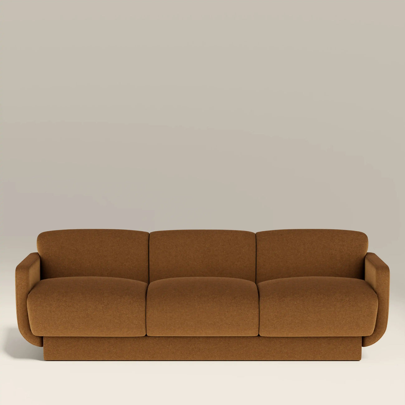 Connick 3 Seater Sofa Caramel Brown