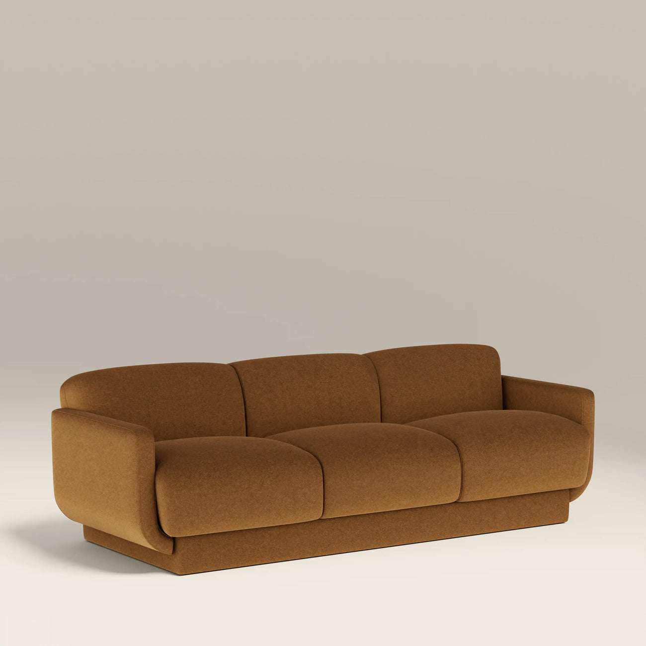 Connick 3 Seater Sofa Caramel Brown