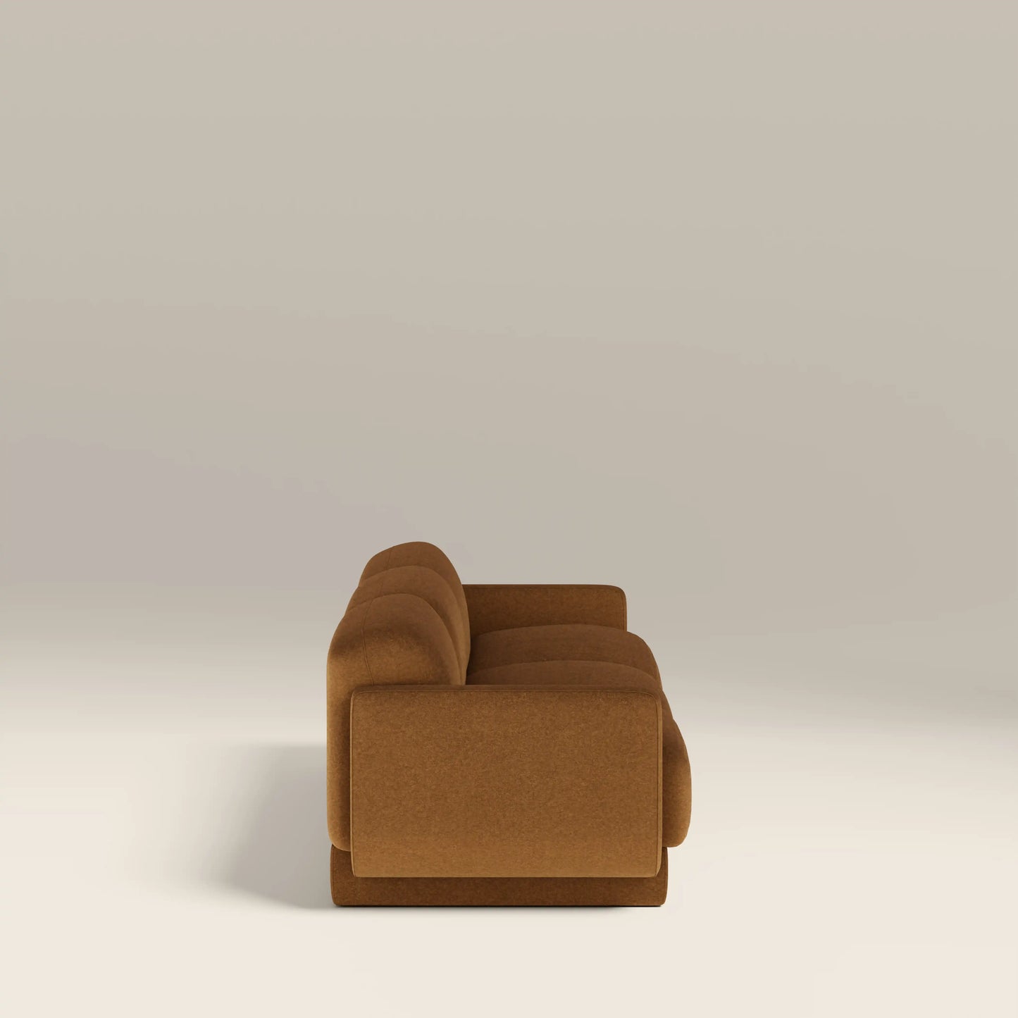 Connick 3 Seater Sofa Caramel Brown