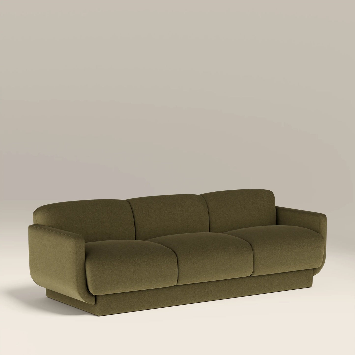 Connick 3 Seater Sofa Moss Green