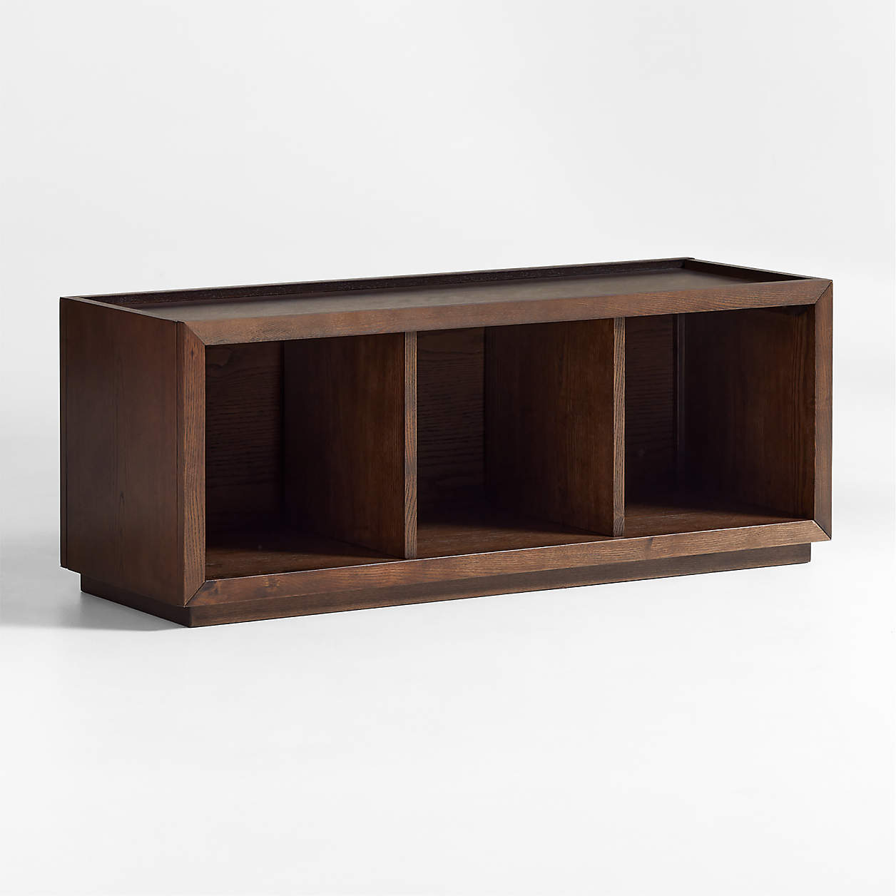 Cade 40" Deep Brown Wood 3-Cube Stackable Bookcase