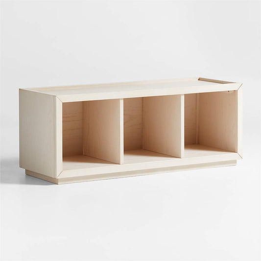 Cade 40" Sunwashed Wood 3-Cube Stackable Bookcase