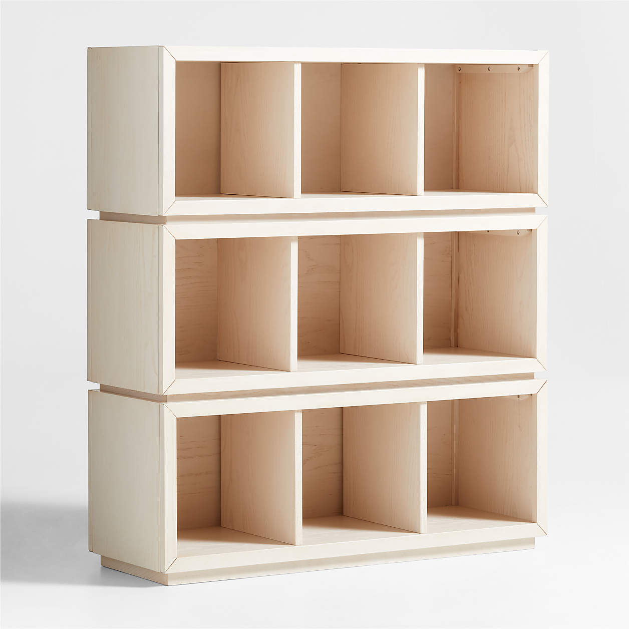 Cade 40" Set of 3 Sunwashed Wood Cube Stackable Bookcases