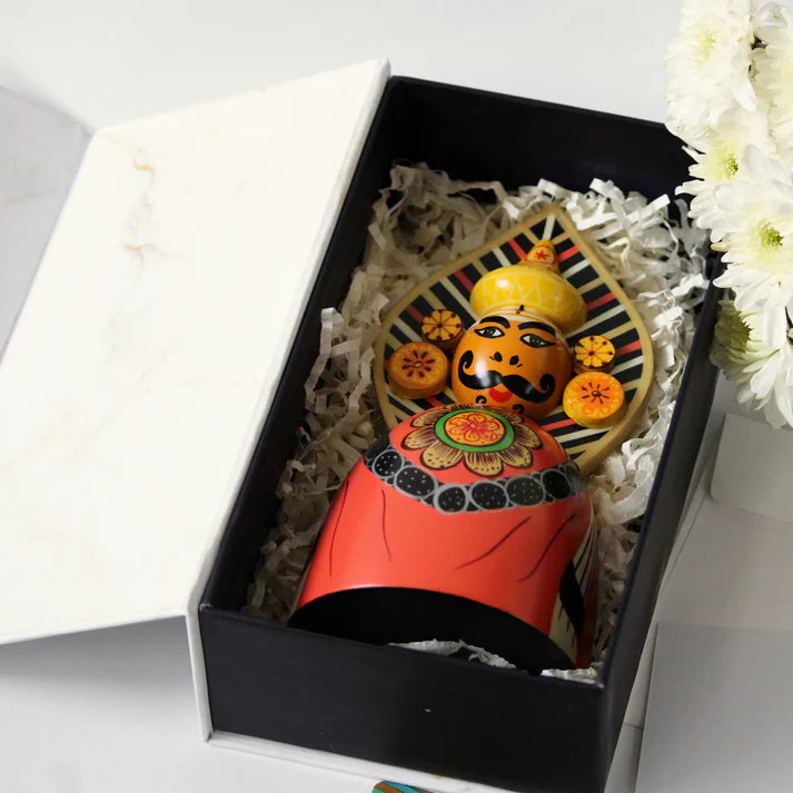 Premium Channapatna Yakshagana Gift Hamper with Handcrafted Wooden Toys