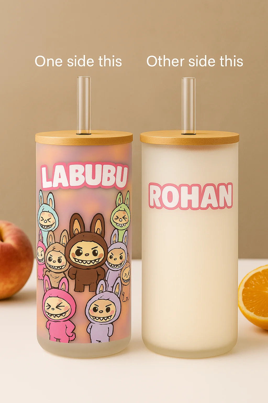 Custom Name Labubu Tumbler for Kids