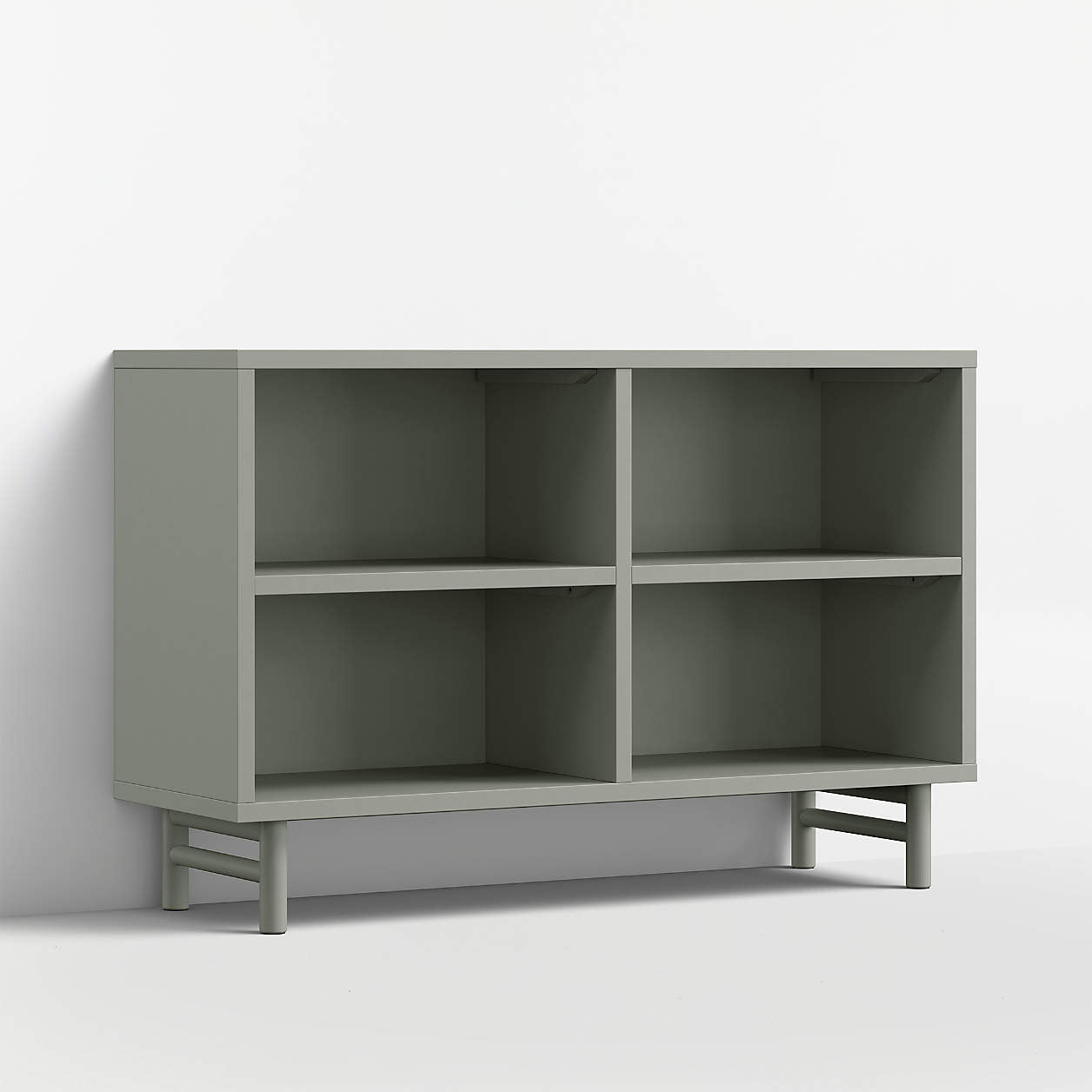 Classic 46" Laurel Green Wood Kids Low Bookcase