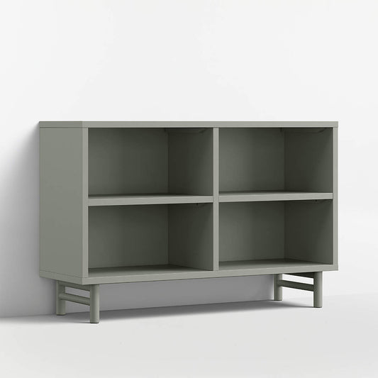 Classic 46" Laurel Green Wood Kids Low Bookcase