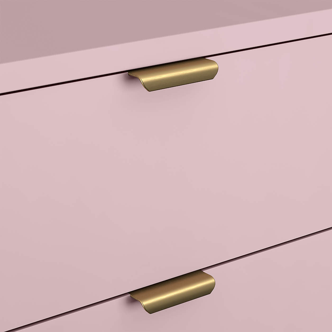 Classic 44" Lilac Rose Wood 3-Drawer Kids Dresser with Door