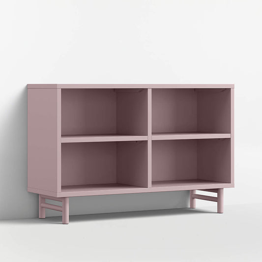 Classic 46" Lilac Rose Wood Kids Low Bookcase