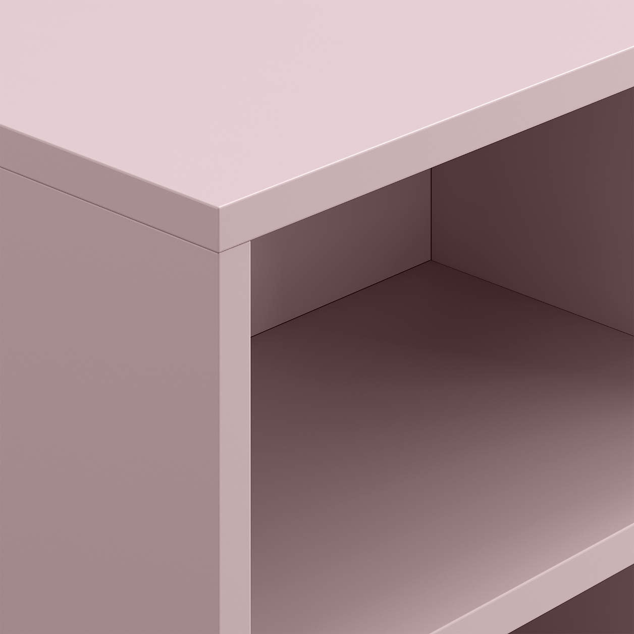 Classic 46" Lilac Rose Wood Kids Low Bookcase