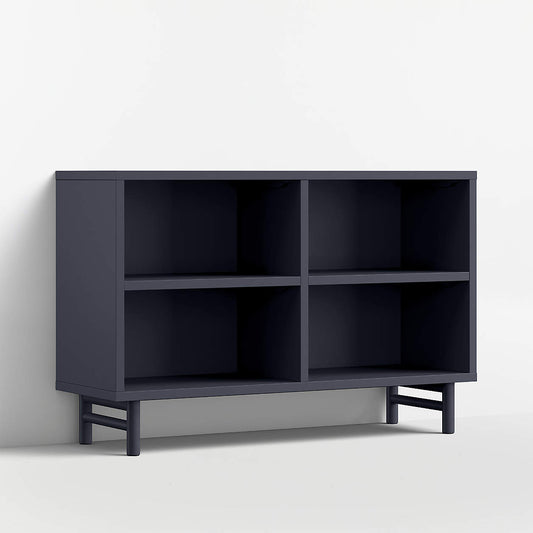 Classic 46" Deep Navy Blue Wood Kids Low Bookcase