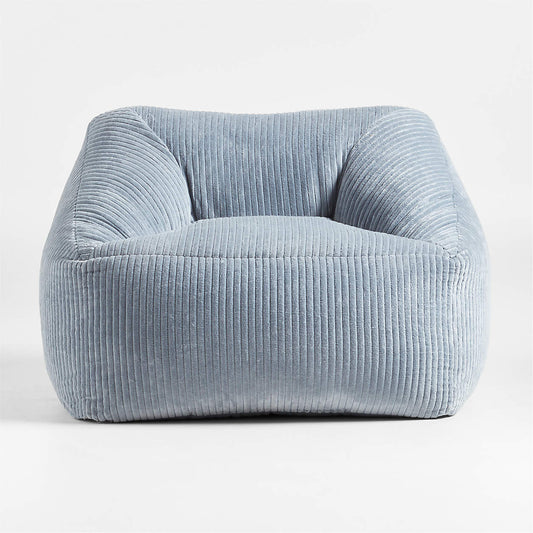 Powder Blue Cloud Velvet Corduroy Kids Sofa Chair