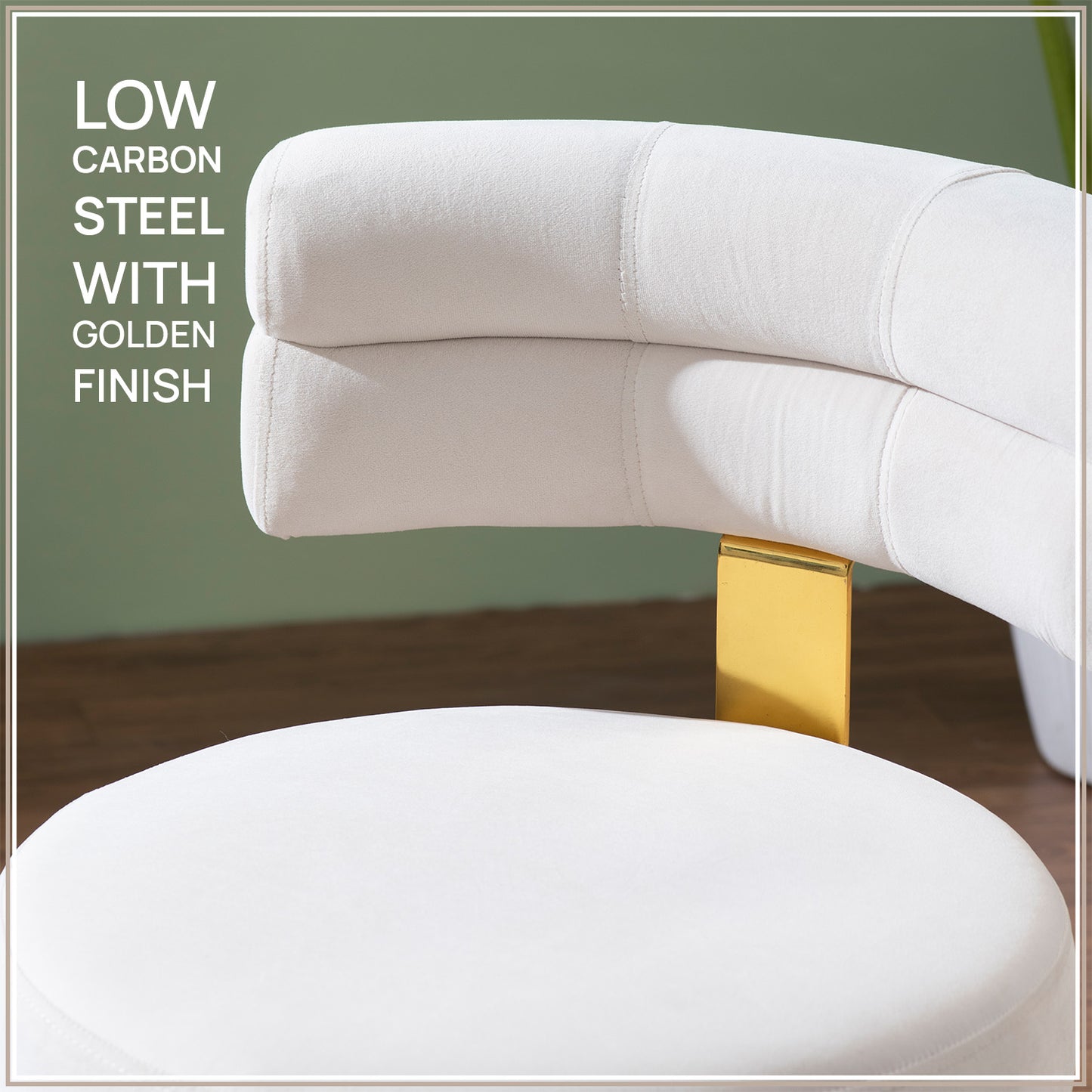The Beige Dreamboat Velvet Lounge Chair With Gold Legs | Nestroots