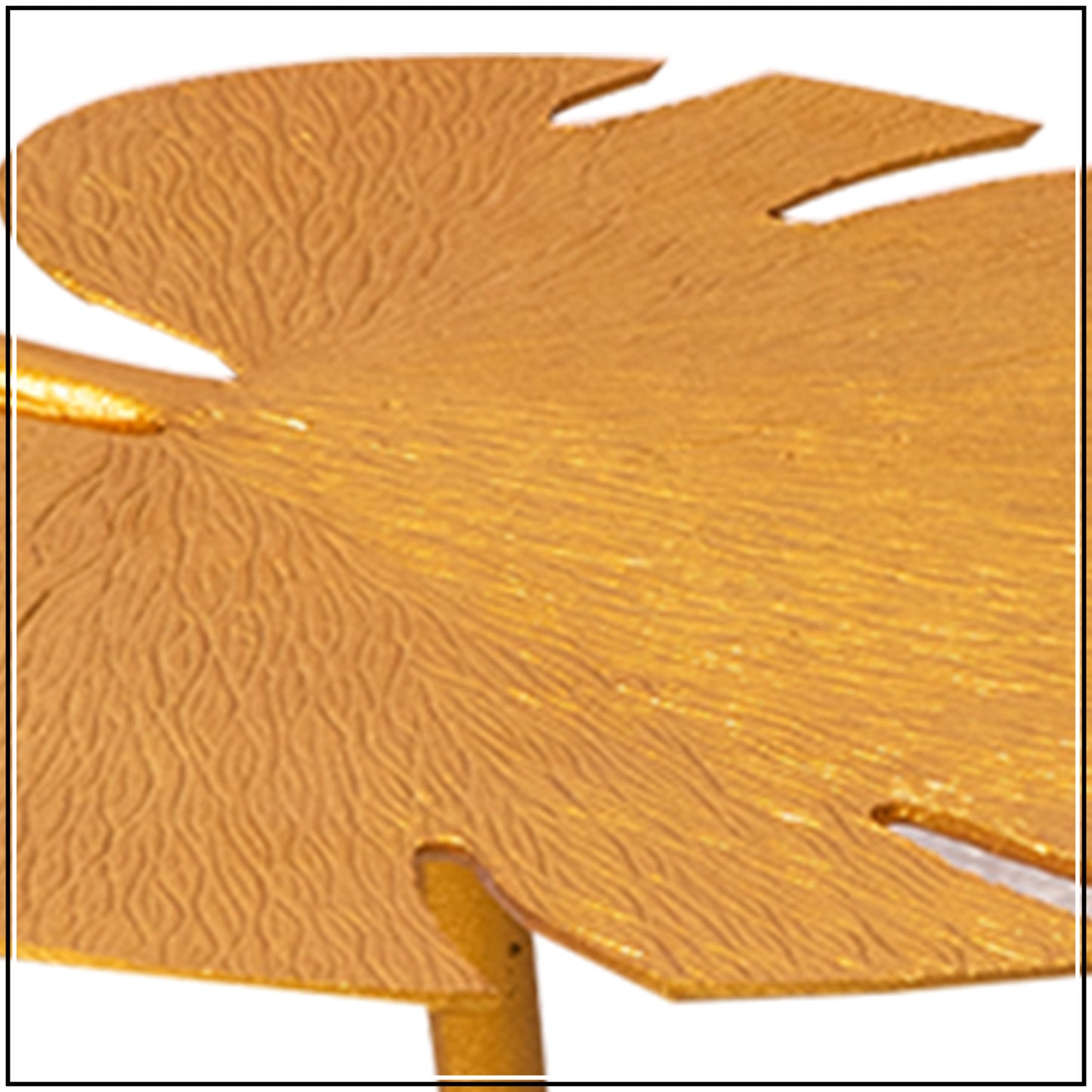 Cosmo Aluminium Leaf End Table in Gold Color